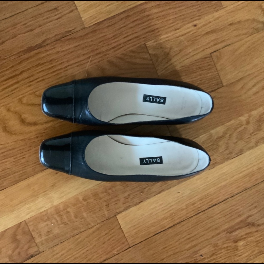 BALLY Black Leather Shoes Size 5 1/2